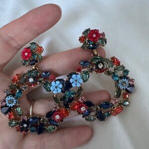 J. Crew Vibrant Floral Earrings